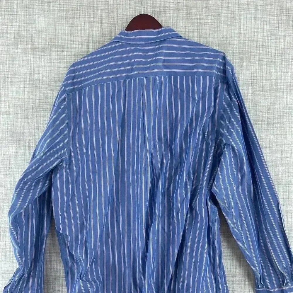 Banana Republic Shirt Long Sleeve Button Down Mens XXL striped 2415